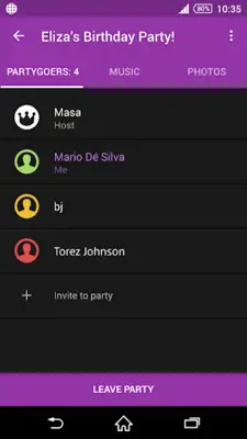 PartyShare android App screenshot 2